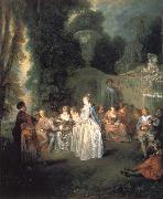Jean-Antoine Watteau Wenetian festivitles France oil painting artist